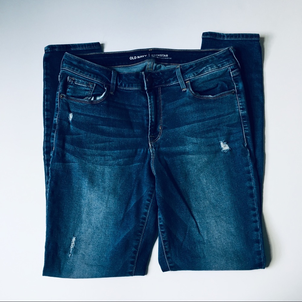 old navy • ripped rockstar skinny jeans
